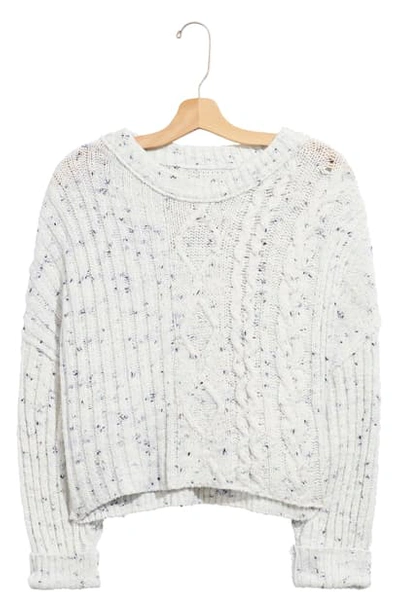 Shop Free People On Your Side Crop Sweater In Blue Combo