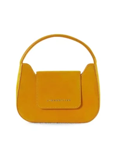 Shop Simon Miller Women's Mini Retro Suede Shoulder Bag In Yellow