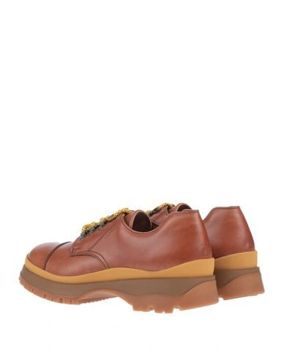 Shop Prada Lace-up Shoes In Brown