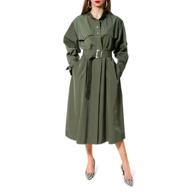 Aggi By Halewski Vanda Khaki Trench-coat In Khaki