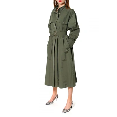 Shop Aggi Vanda Khaki Trench-coat