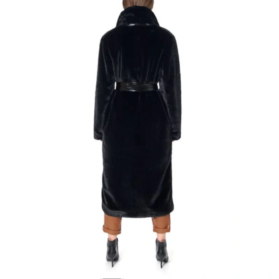 Shop Aggi Kylie Warm Black Fur Coat