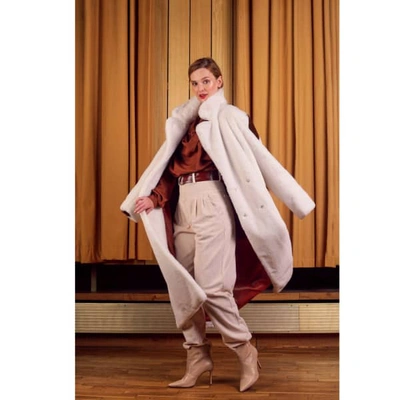 Shop Aggi Heera Marshmallow Faux Fur Coat