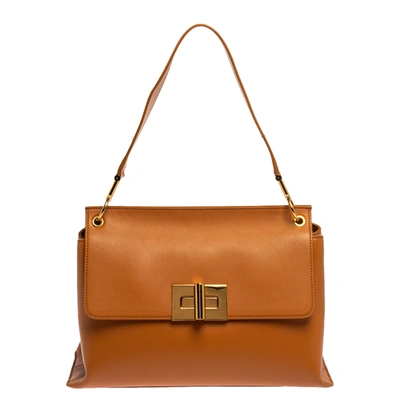 Pre-owned Tom Ford Tan Leather Natalia Shoulder Bag