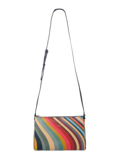 Shop Paul Smith Spring Swirl Multicolor Leather Shoulder Bag