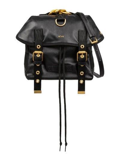 Shop N°21 Black Leather Backpack