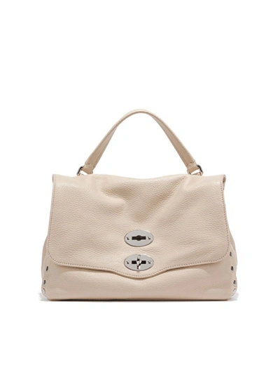 Shop Zanellato Postina S Daily White Leather Handbag In Neutrals