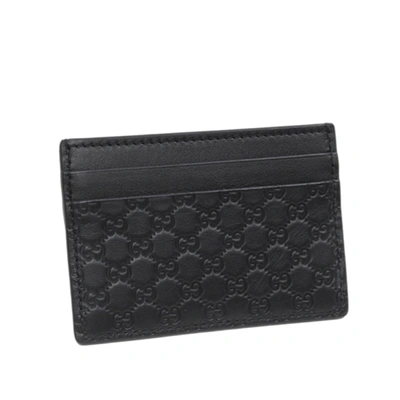 Shop Gucci Ssima Card Holder In Black