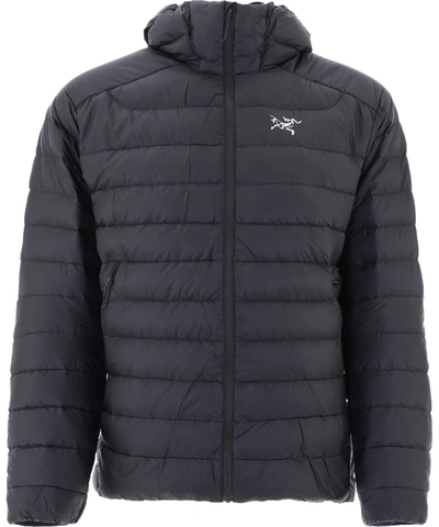 Shop Arc'teryx Black Nylon Down Jacket