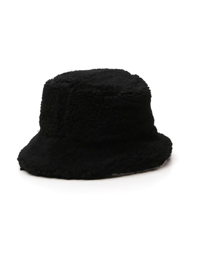 Shop Ganni Black Fabric Hat
