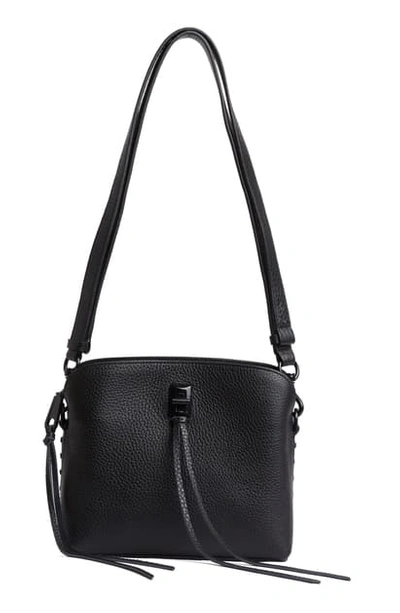 Shop Rebecca Minkoff Small Darren Leather Shoulder Bag In Black