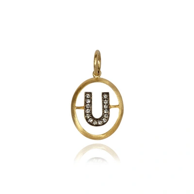 Annoushka 18ct Gold U Diamond Initial Pendant