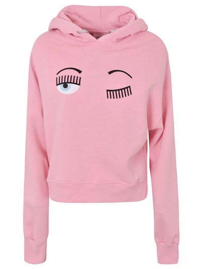 Shop Chiara Ferragni Cotton Flirting Hoodie In Pink