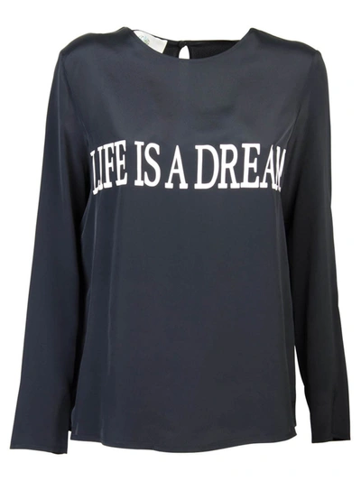 Shop Alberta Ferretti Life Is A Dream Blouse In Black