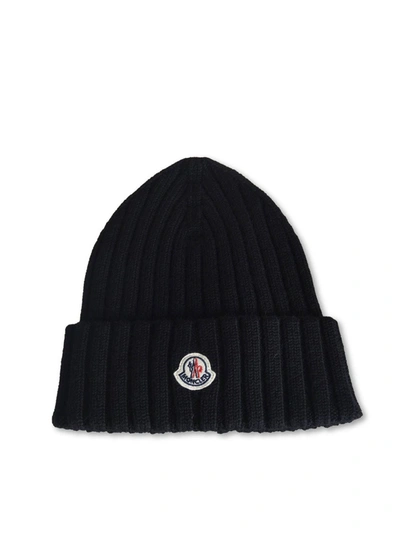 Shop Moncler Tricot Beanie In Black