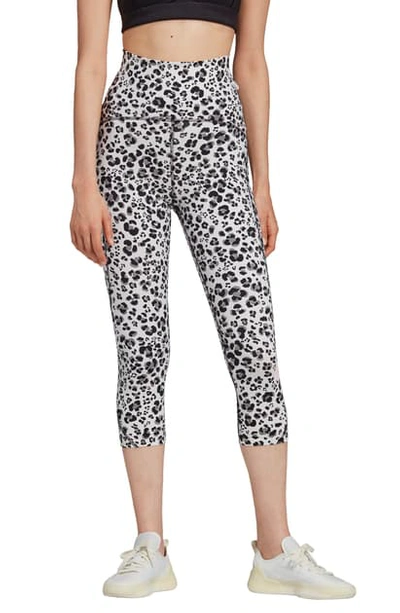 Shop Adidas By Stella Mccartney Truepurpose Animal Print Performance Leggings In White/black/ash