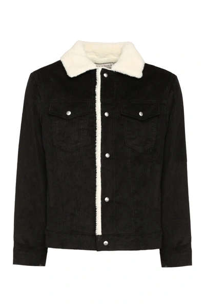 Shop Maison Kitsuné Corduroy Jacket In Black