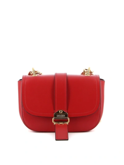 Shop Moschino Belt Cross Body Bag In Red