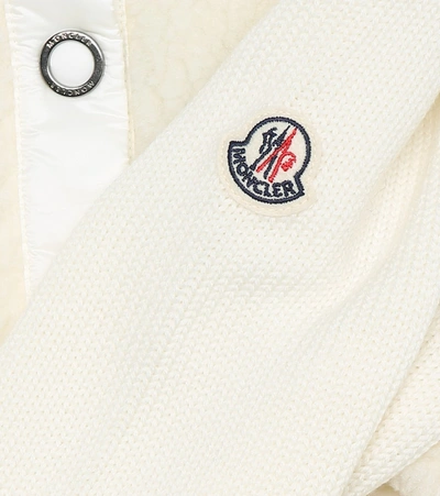 Shop Moncler Faux Shearling Down Jacket In White