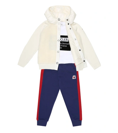 Shop Moncler Maglia Faux Shearling Down Jacket In White