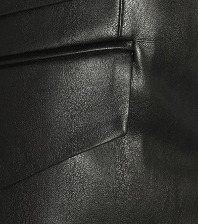 Shop Nanushka Faux Leather Blazer In Black