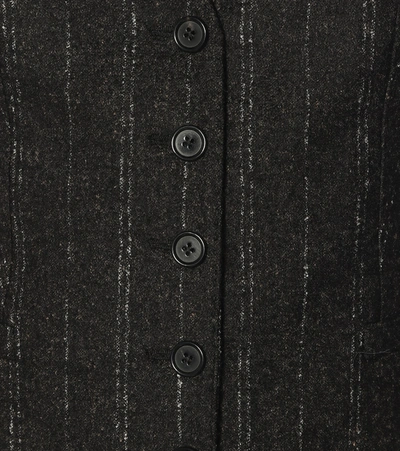 Shop Dolce & Gabbana Pinstriped Vest In Black