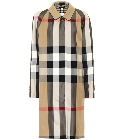 Shop Burberry Camden Cotton Car Coat In Beige