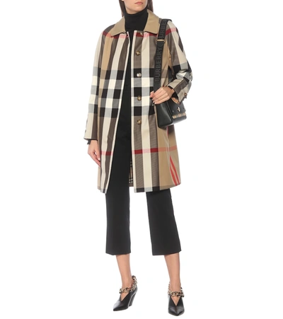 Shop Burberry Camden Cotton Car Coat In Beige