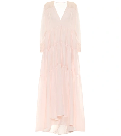 Shop Kalita Vega Cotton Voile Maxi Dress In Pink