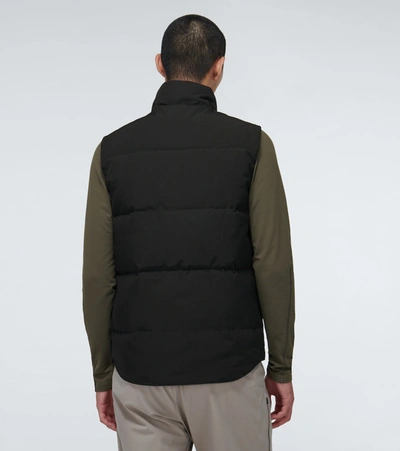 Canada Goose Charcoal Polyester Blend Freestyle Sleeveless Down Jacket In Black