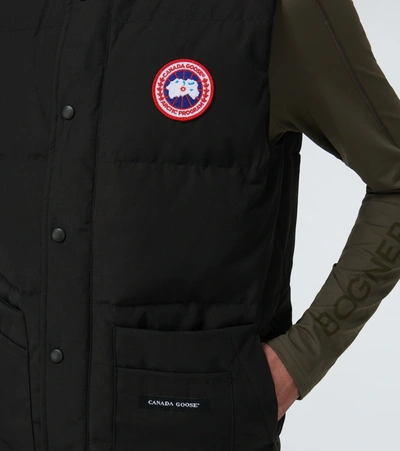 Canada Goose Charcoal Polyester Blend Freestyle Sleeveless Down Jacket In Black