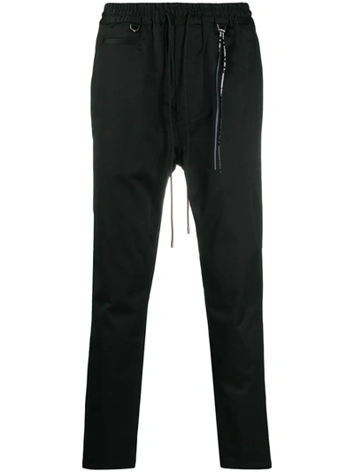 Shop Mastermind Japan Dropped-crotch Straight Leg Trousers In Black