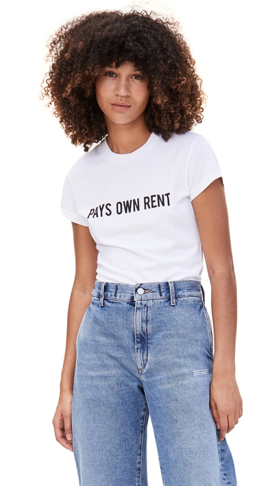 Shop Off-white Sentences Fitted Tee In White Black