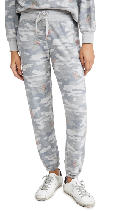 Shop Z Supply Ava Rose Camo Joggers In Heather Grey