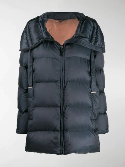 Shop Max Mara The Cube Mm The Cube Seikar Hooded Puffer Jacket In Blue