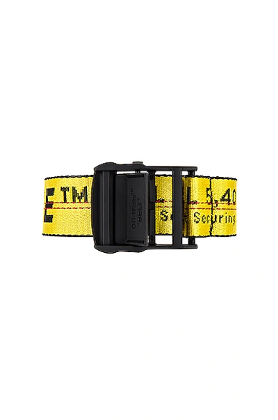 Shop Off-white Classic Industrial Belt In Yellow & Black