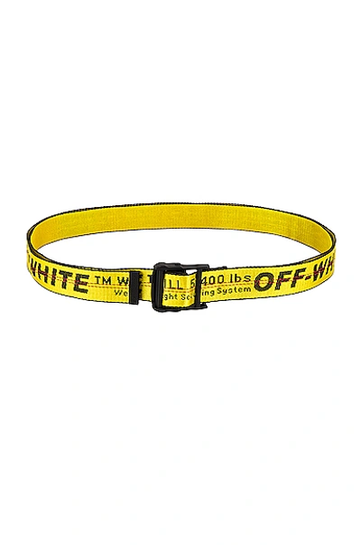 Shop Off-white Classic Industrial Belt In Yellow & Black