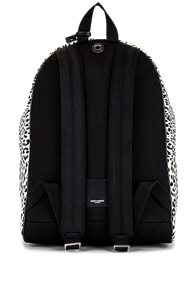 Shop Saint Laurent Ysl Bag City Backpack In Black & Black