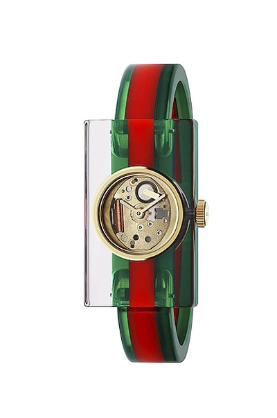 Shop Gucci Vintage Web 24 X 40mm Watch In Resin