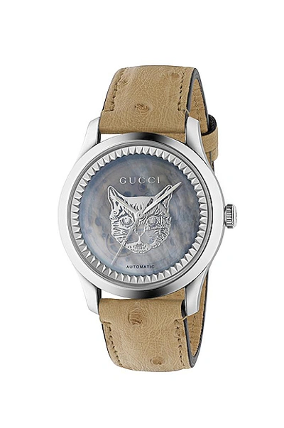 Shop Gucci G Timeless Automatic 38mm Watch In Ostrich