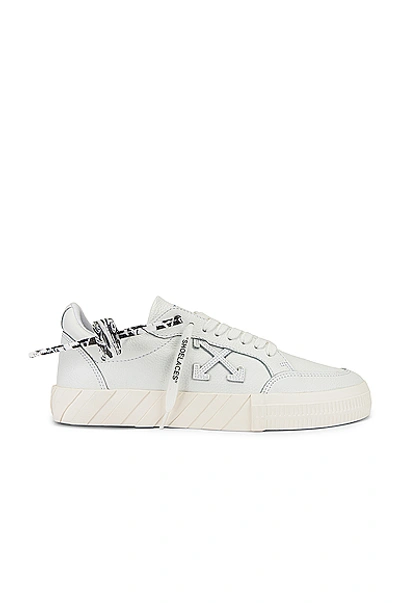 Shop Off-white Low Vulcanized Sneaker In White & White