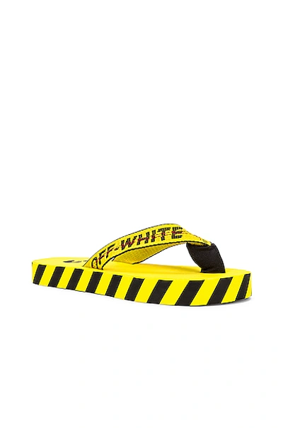 Shop Off-white Flip Flop In Yellow & Black