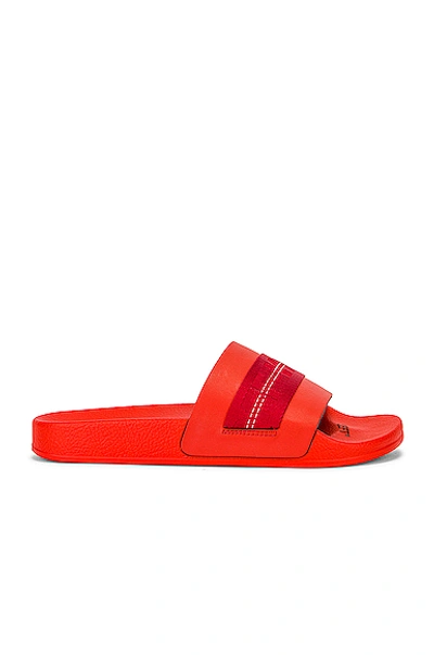Shop Off-white 工业风拖鞋 In Red