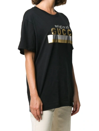 Shop Gucci Women's Black Cotton T-shirt