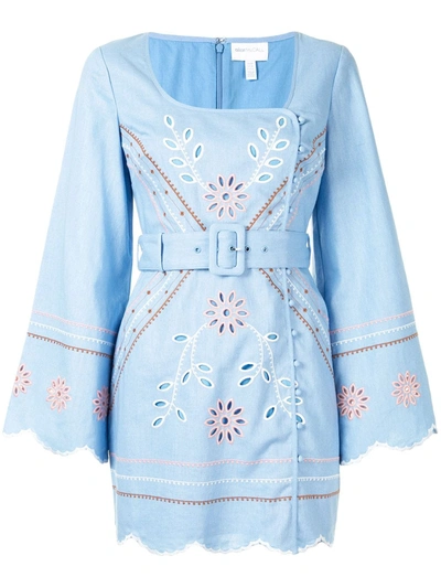 Shop Alice Mccall Heavenly Creatures Belted Dress In Blue