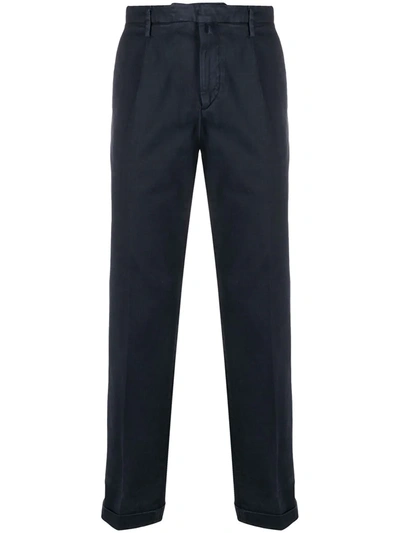 Shop Briglia 1949 Pleated Straight-leg Trousers In Blue