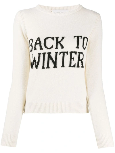 Shop Alberta Ferretti Back To Winter Intarsia Jumper In Neutrals