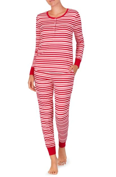 Shop Kate Spade Henley Pajamas In Stripe