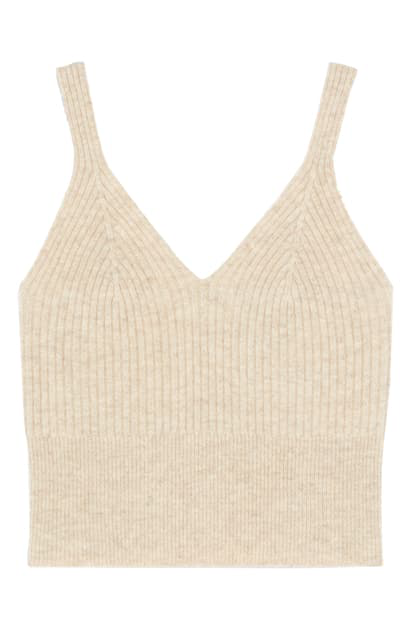 beige sweater tank
