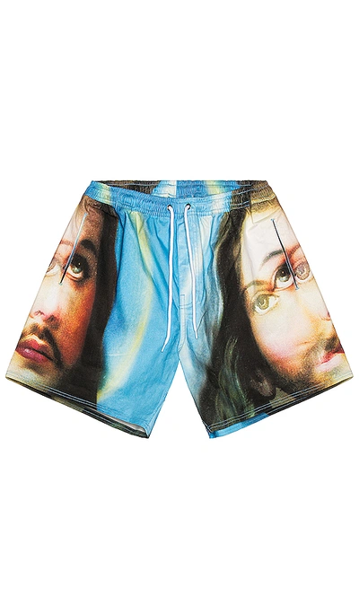 Shop Pleasures Holy Shorts In Blue
